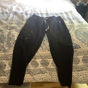 Size small black figs stub pants